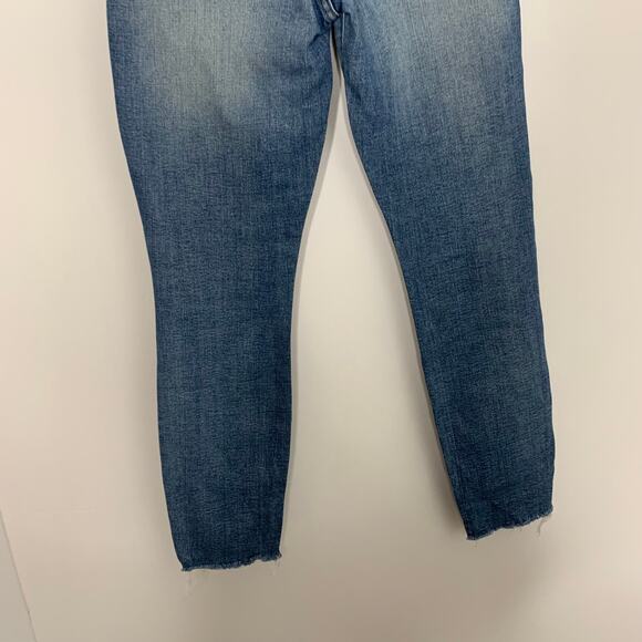 Mother The Fly Cut Stunner Ankle Fray In Night On A Shiny White Vespa Women’s 26 - Picture 5 of 16